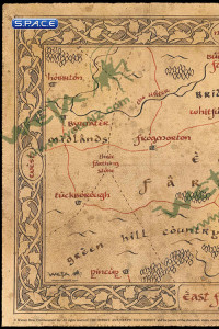 Map of East Farthing - Parchment Art Print (The Hobbit)