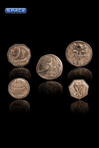 Smaugs 5 Treasure Coins in Pouch (The Hobbit)