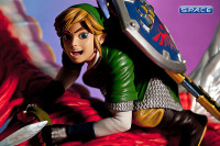 Link on Loftwing Statue (The Legend of Zelda: Skyward Sword)