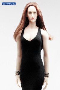 1/6 Scale low-cut sling Evening Dress (black)