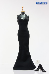 1/6 Scale low-cut sling Evening Dress (black)