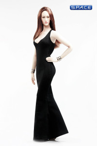 1/6 Scale low-cut sling Evening Dress (black)