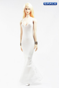 1/6 Scale low-cut sling Evening Dress (white)