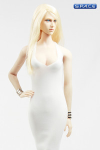 1/6 Scale low-cut sling Evening Dress (white)