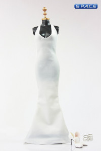 1/6 Scale low-cut sling Evening Dress (white)