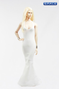 1/6 Scale low-cut sling Evening Dress (white)