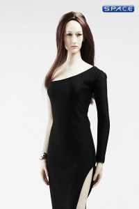 1/6 Scale side slit Evening Dress (black)