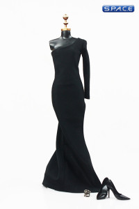 1/6 Scale side slit Evening Dress (black)