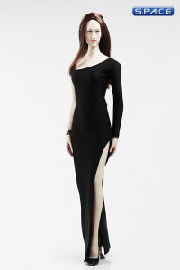 1/6 Scale side slit Evening Dress (black)