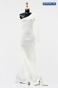 1/6 Scale side slit Evening Dress (white)