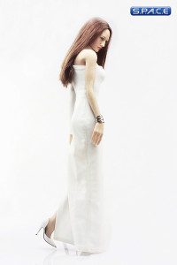 1/6 Scale side slit Evening Dress (white)
