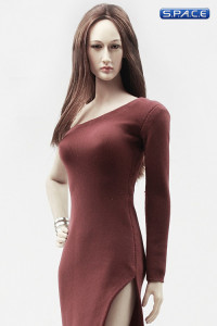 1/6 Scale side slit Evening Dress (red)