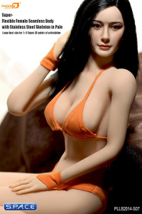 1/6 Scale Seamless Female pale Body large breast / long black hair (Super-Flexible)