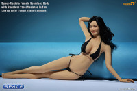 1/6 Scale Seamless Female tan Body large breast / long black hair (Super-Flexible)