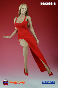1/6 Scale Sexy Evening Dress (red)