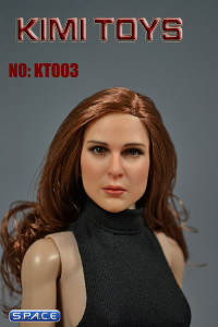 1/6 Scale European / American Female Head Sculpt (red/brown)