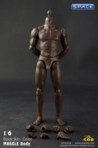 1/6 Scale Muscle male black Body