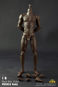 1/6 Scale Muscle male high black Body