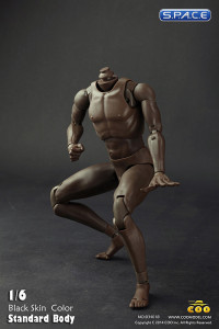 1/6 Scale Standard male black Body - narrow Shoulders