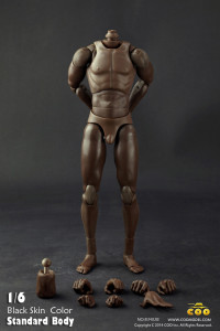 1/6 Scale Standard male high black Body - narrow Shoulders