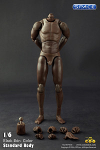 1/6 Scale Standard male high black Body - narrow Shoulders