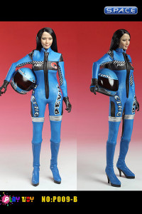 1/6 Scale Racing Girl Blue Suit