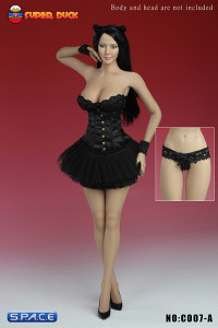 1/6 Scale Basque Corset Dress (Black)