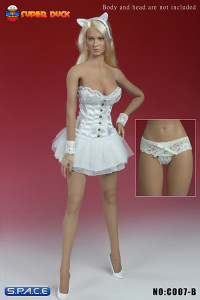 1/6 Scale Basque Corset Dress (White)