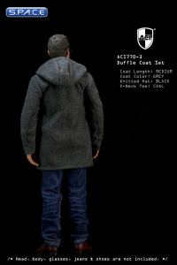 1/6 Scale grey medium Duffle Coat Set