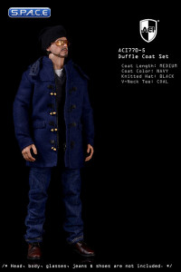 1/6 Scale navy medium Duffle Coat Set