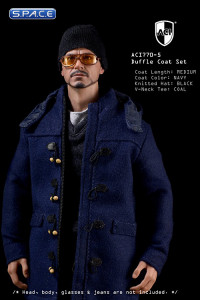 1/6 Scale navy medium Duffle Coat Set