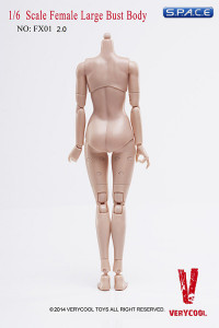 1/6 Scale Female Large Breast Body - Pale/Light Tan (Ver. 2.0)