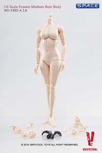 1/6 Scale Female Medium Breast Body - Pale/Light Tan (Ver. 2.0)