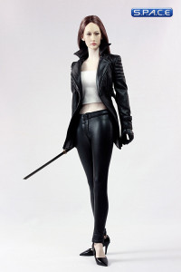 1/6 Scale Nikita Female Agents Leather Coat Set A