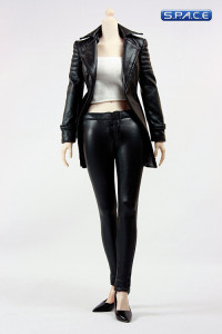 1/6 Scale Nikita Female Agents Leather Coat Set A