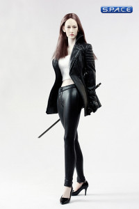 1/6 Scale Nikita Female Agents Leather Coat Set A