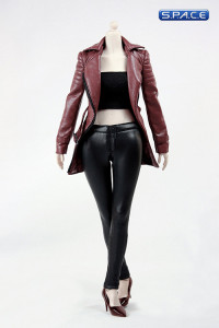 1/6 Scale Nikita Female Agents Leather Coat Set B