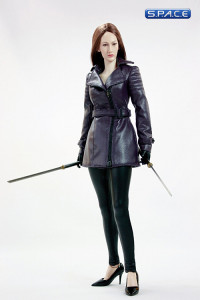 1/6 Scale Nikita Female Agents Leather Coat Set D