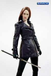1/6 Scale Nikita Female Agents Leather Coat Set D
