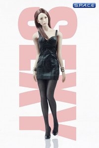 1/6 Scale »Haute Couture« Ladies Sexy Leather Skirt Dress Set A (black)