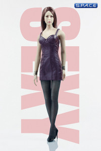 1/6 Scale Haute Couture Ladies Sexy Leather Skirt Dress Set C (purple)