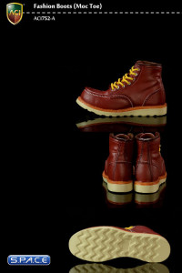 1/6 Scale Moc Toes Red Brown Boots (Fashion Boots Series 5)