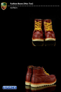 1/6 Scale Moc Toes Red Brown Boots (Fashion Boots Series 5)