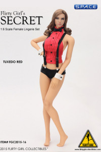 1/6 Scale red Tuxedo Female Lingerie Set (Flirty Girls Secret)
