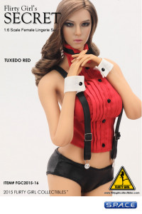 1/6 Scale red Tuxedo Female Lingerie Set (Flirty Girls Secret)