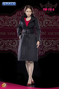 1/6 Scale British Womens black Windbreaker Set