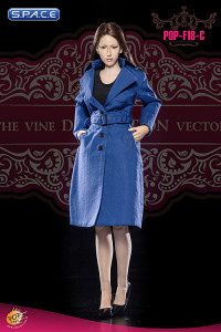 1/6 Scale British Womens blue Windbreaker Set