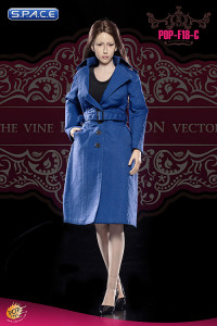 1/6 Scale British Womens blue Windbreaker Set