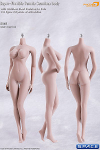 1/6 Scale Seamless Female pale Body large breast / headless (Super-Flexible)