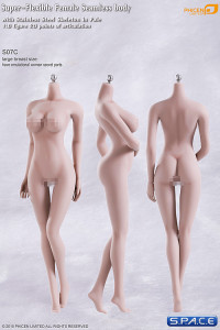 1/6 Scale Seamless Female pale emulated Body large breast / headless (Super-Flexible)
